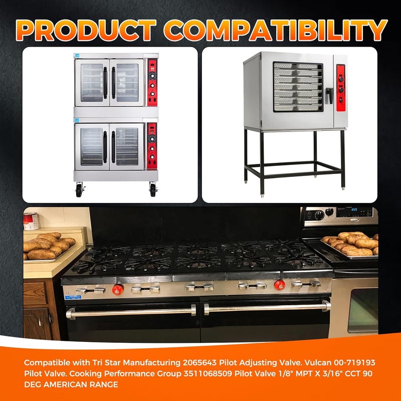 DRELD Range Oven 3/16" OD X 20" Copper Pipe Bendable Pilot Burner Tube with 2065643 Pilot Valve, Compatible with Tri Star Manufacturing 2065643 Pilot Adjusting Valve, Fit for Hotel, Kitchen Gas Equipment - Image 4